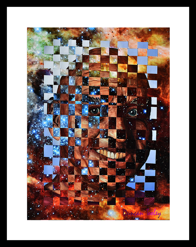 James in the Tarantula Nebula Interwoven fractal watercolors 30" x 22" (without frame)